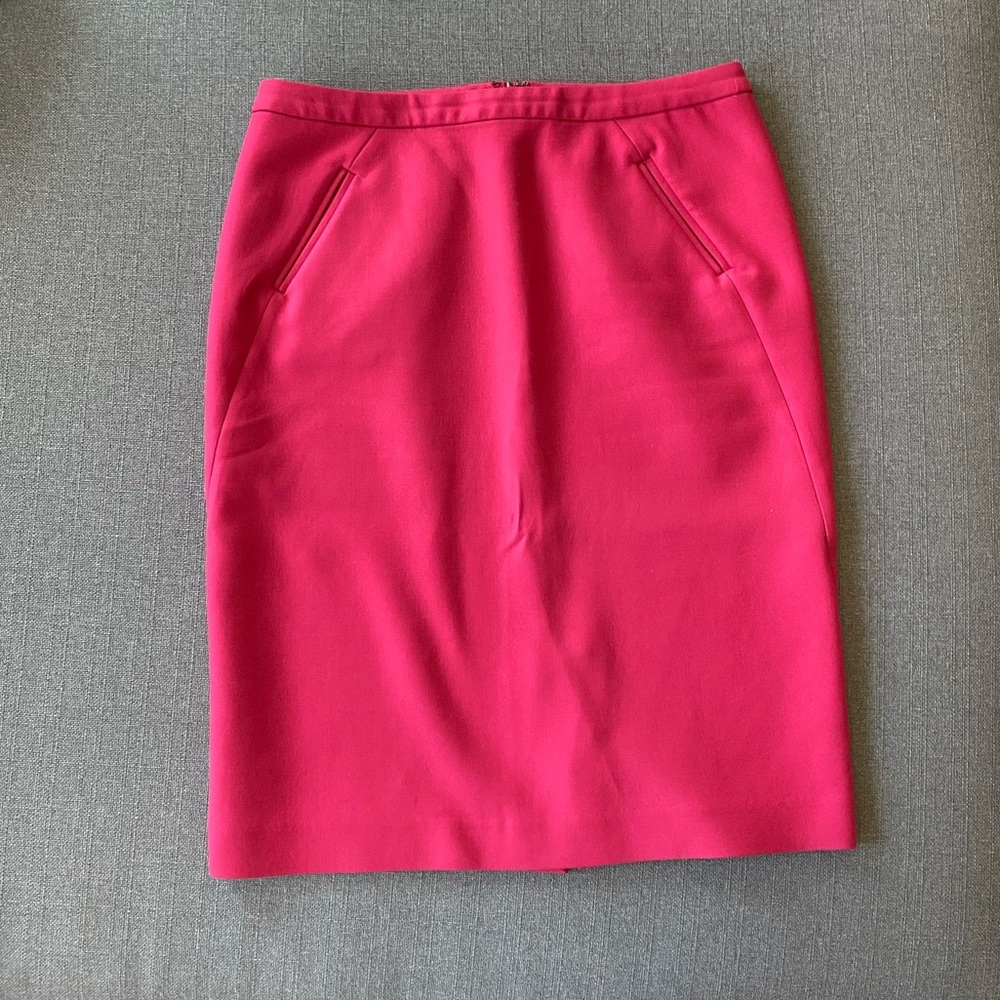 Loft bright pink pencil skirt